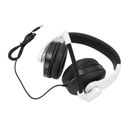 Yunseity Lightweight Gaming Headset with 3.5mm Jack Noise Canceling Microphone Over Ear Headphones for Kids Teens Adults Computer Phone
