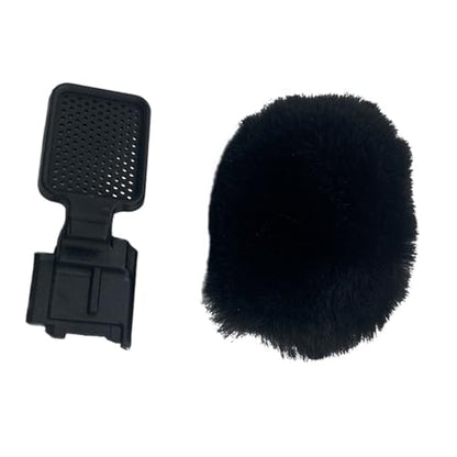 Secure Attachment Plush Cover for Hot Shoe Mount Ensuring Clear Voice Captures Outdoors Windproof Microphone Cover with Hot Shoe Mount Suitable - color: black boot black fu