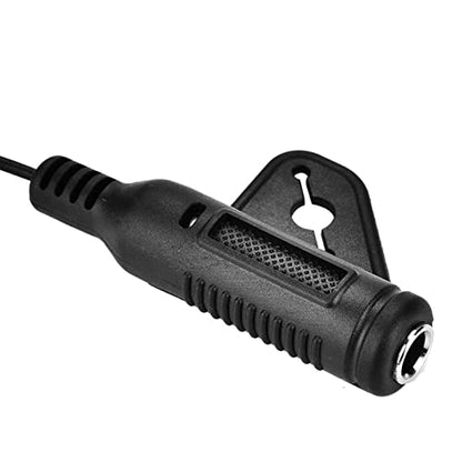 Drfeify Piezo Contact Microphone Pickup, Noise Cancelling Instrument Pickup for Guitar Violin Ukulele Cello, Easy Install No Drill, with 6.35mm Jack for Amp Recording Equipment