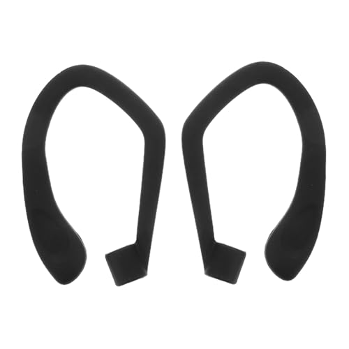 Angoily 1pair Replacement Ear Hooks for Earbuds Silicone Slip Tips for Running Gym and Cycling Secure Fit and Design Compatible Earphones Black