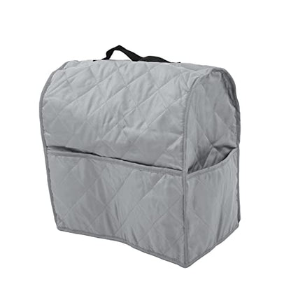 Kitchen Mixer Cover Carry Bag for 5Qt/6Qt, Fits Most Stand Mixers, - Scratch Quilted Polyester Pongee Fabric with Storage Pockets (Grey) - color: Grey