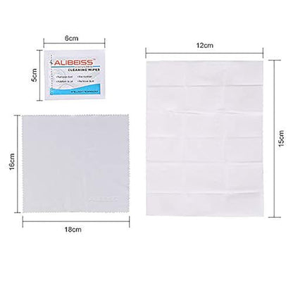 Pre-Moistened Lens Wipes ALIBEISS Screen Wipes for Glasses, Camera,Tablets, Smartphone, Screens and Other Delicate Surfaces,Pack of 100