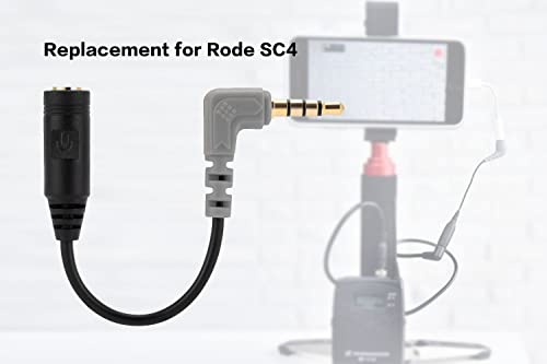 UNCLE LIGHT 2 Pack Replacement SC4 Microphone Cable, 3.5mm TRS to TRRS Adapter Connect Smartphones, Tablets with Rode VideoMic Go, VideoMicro and BOYA Mic Lavalier Microphone