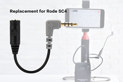 UNCLE LIGHT 2 Pack Replacement SC4 Microphone Cable, 3.5mm TRS to TRRS Adapter Connect Smartphones, Tablets with Rode VideoMic Go, VideoMicro and BOYA Mic Lavalier Microphone