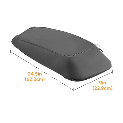Mofun PU Leather Saddlebag Speaker Lid Covers Fit for Touring 2014-2023 | Fit for Harley Touring Road King Street Electra Road Glide 2014-2023 - size: 2014-2023 Patternless Style