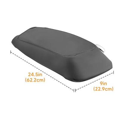 Mofun PU Leather Saddlebag Speaker Lid Covers Fit for Touring 2014-2023 | Fit for Harley Touring Road King Street Electra Road Glide 2014-2023 - size: 2014-2023 Patternless Style