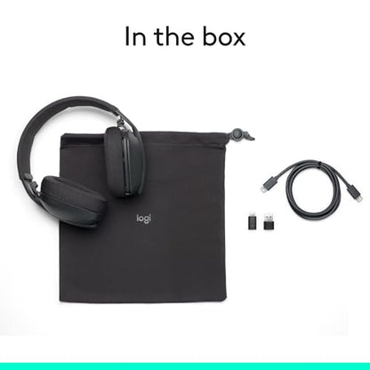 Logitech Zone Vibe Wireless Bluetooth Headphones Noise Canceling Mic | Bluetooth, USB-A, USB-C, for Google Meet, Google Voice, Zoom, Mac/PC - size: One Size, style: UC (with dongle)
