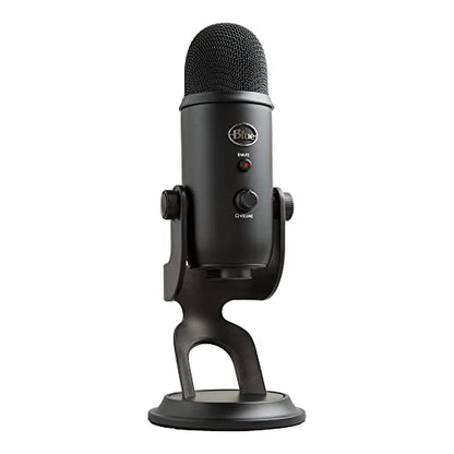 Logitech for Creators Blue Yeti USB Microphone for PC, Podcast, Gaming, Streaming - 4 Pickup Pattern, Plug and Play Condenser Computer Mic, Blackout with Signature Series EVA Waterproof Travel Case