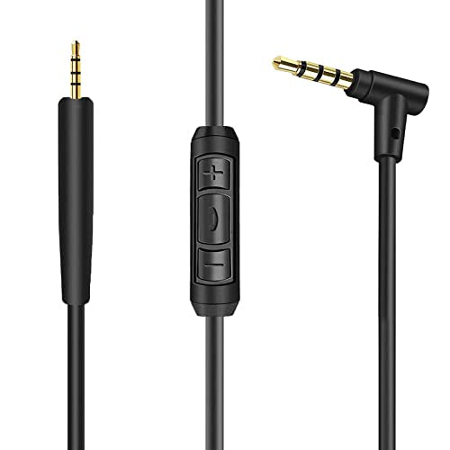 BINGLE Headphones Replacement Audio Cable Cord for Bose 700 QuietComfort Ultra QC45 QC35 35II QC25, OE2 & OE2i, JBL E45/55BT E65BTNC, 2.5mm to 3.5mm On-Ear Headphones Wire Inline Mic/Remote Control
