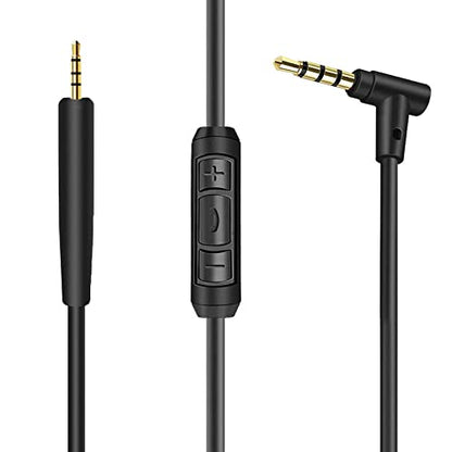 BINGLE Headphones Replacement Audio Cable Cord for Bose 700 QuietComfort Ultra QC45 QC35 35II QC25, OE2 & OE2i, JBL E45/55BT E65BTNC, 2.5mm to 3.5mm On-Ear Headphones Wire Inline Mic/Remote Control