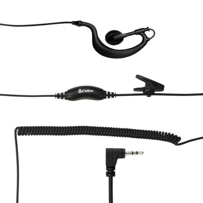 Cobra 2.5mm C-Style in-Ear Headset with Foam Earpiece | Comfortable Noise-Isolating Communication Earpiece for Two-Way Radios with Soft Foam Tip - style: In-Ear Headset with Foam Earpiece