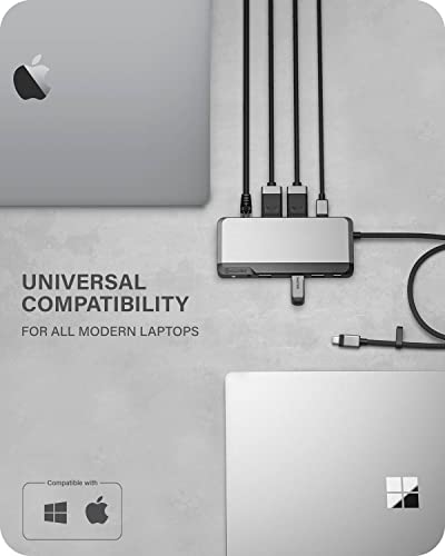 ALOGIC MX2 Lite USB-C Docking Station, Dual DisplayPort Full HD 1080p, 85W Power Delivery, 3 USB-A, 2 USB-C, Gigabit Ethernet, Audio Jack, Laptop Dock for Windows, Mac & ChromeOS