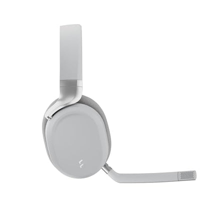 Fractal Design Scape Light - Wireless PC Gaming Headset - Detachable Flip-to-Mute Microphone with Noise Cancellation - Battery Life Up to 40 Hours - Configurable Ambient Lighting - Gray - color: Light