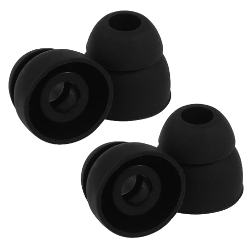 Replacement Double Flange Ear Tips Earbuds Silicone Pads for in Ear Headphones in-Ear Hole 4.5mm