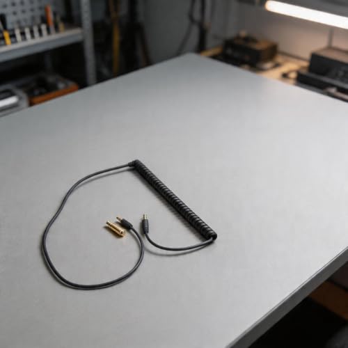 Upgrade Cable for K361 K371 Headsets - 3 Meter Coiled Aux Cord with for mini XLR to 3.5mm Jack - for braided Replacement for Music Production
