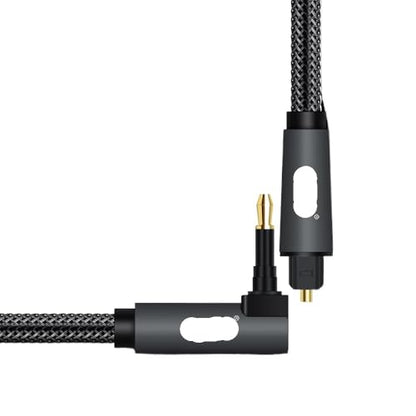 Right Angle Optical Audio Cable 90 Degree MI NI Toslink to Optical Cable Male Plug Connector Adapter Ja-ck Optical Cord(300cm) - size: 300cm