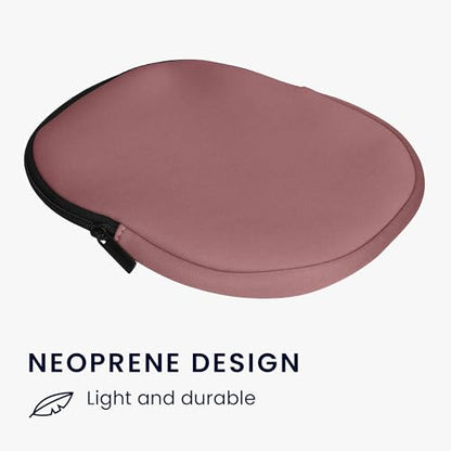 kwmobile Neoprene Headphone Case for Headset/Overear Headphone Cover – Over-Ear Headset Storage Pouch - Soft Travel Carry Bag Dark Rose - color: Dark Rose