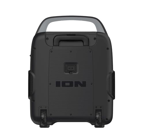 ION Sport 320 200W Bluetooth Outdoor Speaker with Wheels | 320 Degree Sound, Water-Resistant, Rechargeable Battery, USB Charging, Stereo Linking, Bass Boost, App Control, for Parties - style: 200W water-resistant