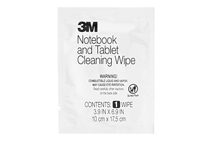 3M Notebook Screen Cleaning Wipes, 3.9 x 6.9 Inches (CL630), White, 24 individual wet wipes (Packaging may vary)