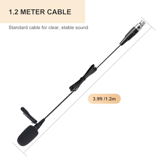 Lavalier Microphone, Cardioid Condenser Clip On Microphone, Lapel Microphone Compatible with AKG/Samson Microphone Wireless System, Mini 3 Pin XLR Plug, Ideal for Lectures, Theater, Actors - size: Mini 3 Pin XLR (TA3F) Plug