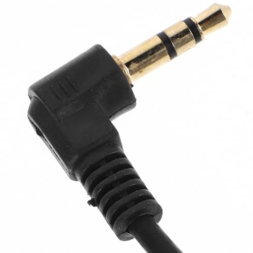 Housoutil Coiled 3.5mm Audio Cable Right Angle Stereo Aux Spring for Car Home Headphones and Media Devices
