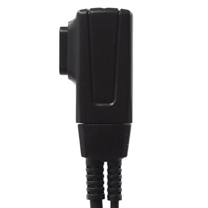 TENQ® D Shape Earpiece Headset PTT for Two Way Radio Walkie Talkie 2 Pin Motorola (10 Packs)