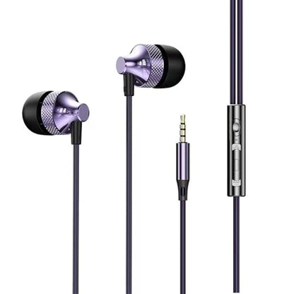 Pro Gaming Earphones with Built-in Microphone, 3.5mm & USB-C Options, 10mm Dynamic Driver for Spatial Audio, Smart in-Line Control, Secure Fit for PC, PS5, Xbox, Switch & Mobile - color: Purple, style: 3.5mm