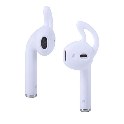 5 Pairs Silicone Ear Tips Earpods Covers Hook for AirPods 1&2 White - color: White