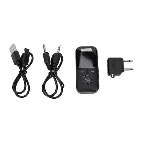 Cuifati Bluetooth 5.4 Transmitter Receiver, Low Latency for Car Airplane Travel, with Enhanced Microphone CVC8.0, 10Hrs Working Time