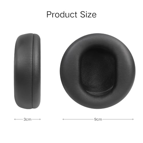 Ear Pads Replacement - Compatible with Microsoft Surface GEN I&II Headphone | Protein Leather Ear Cushions Cups, Breathable Mesh Cover with Mounting Clips (Black) - color: Black