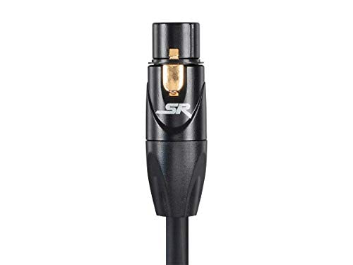 Monoprice XLR Male to XLR Female Cable - 10 Feet - Black, Gold Plated, 16AWG, Microphone & Interconnect - Stage Right Series | Black, Gold Plated, 16AWG, Microphone & Interconnect, Stage Right Series, Microphone & Interconnect - Stage Right Series - size:
