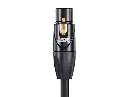 Monoprice XLR Male to XLR Female Cable - 10 Feet - Black, Gold Plated, 16AWG, Microphone & Interconnect - Stage Right Series | Black, Gold Plated, 16AWG, Microphone & Interconnect, Stage Right Series, Microphone & Interconnect - Stage Right Series - size: