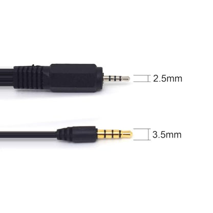 2.5mm 4-Pole to 3 RCA AUX AV Cable 5FT w/ 3.5mm Adapter for Phone TV | 2.5mm Male to 3 RCA Male Audio Video Cord, Includes 3.5mm Male to 2.5mm Female Conversion for Smartphone MP3 Tablet Speaker - style: With Conversion Line