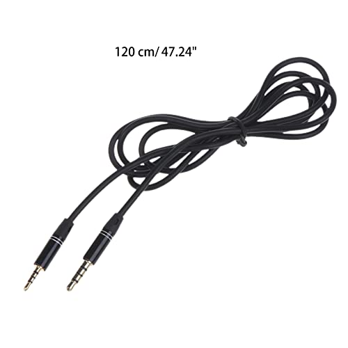 3.5mm to 2.5mm Cable 3.5mm TRRS Male to 2.5mm TRRS Male Stereo Mic Aux Cord Auxiliary Cable, 1.2m, Black