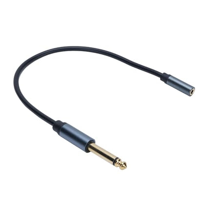 Diyeeni 6.35mm to 3.5mm Headphone Adapter, 1/4 Male to 1/8 Female Stereo Jack Cable, Gold Plated Copper Core 30cm PVC Extension Cord for Guitar, Piano, Amp, Headphones, Smartphone, Tablet