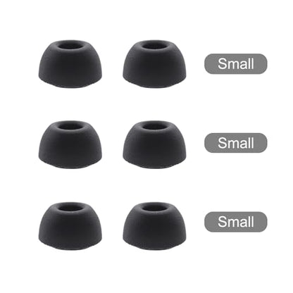 Klowcok Foam Ear Tips Replacement for AirPods Pro 3 Earbuds, Small | Compatible with AirPods Pro 3rd Generation 2025, Fit in The Charging Case, 3 Pairs, Black - size: Small