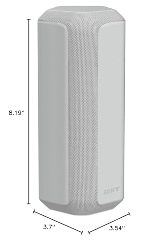 Sony SRS-XE200 X-Series Wireless Ultra Portable-Bluetooth-Speaker, IP67 Waterproof, Dustproof and Shockproof with 16 Hour Battery and Easy to Carry Strap, Light Gray - color: Light Gray