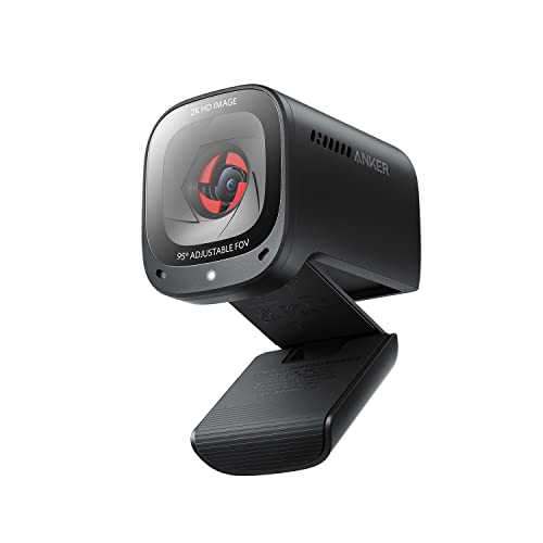 Anker PowerConf C200 2K Webcam for PC/Laptop/Mac, Low-Light Correction | Conference Microphone, 360° Voice Coverage, Smart Voice Enhancement, Powerful Sound, Desktop PC Speaker, Online Meetings