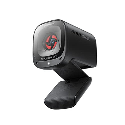 Anker PowerConf C200 2K Webcam for PC/Laptop/Mac, Low-Light Correction | Conference Microphone, 360° Voice Coverage, Smart Voice Enhancement, Powerful Sound, Desktop PC Speaker, Online Meetings