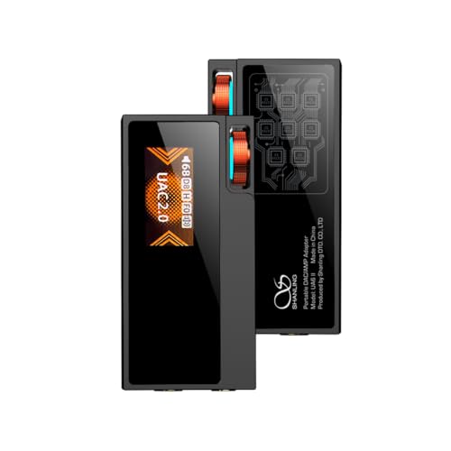 SHANLING UA6 II Portable Headphone Amplifier, The First 8×CS43131 Flagship USB Dongle DAC AMP, 133dB SNR, Supports 768kHz/32bit & DSD512, 365mW@32Ω Balanced Output, 3.5mm+4.4mm Jacks (Black) | 8×CS43131 Flagship USB Dongle DAC AMP, 133dB SNR, 768kHz/32bit