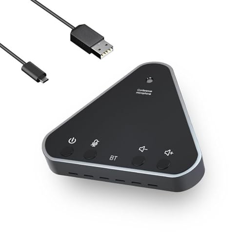 Conference Speaker and Microphone, Bluetooth Speakerphone with 360° Voice Pickup, USB-C Plug & Play, Compatible with Leading Platforms for Personal Workspaces - style: 6