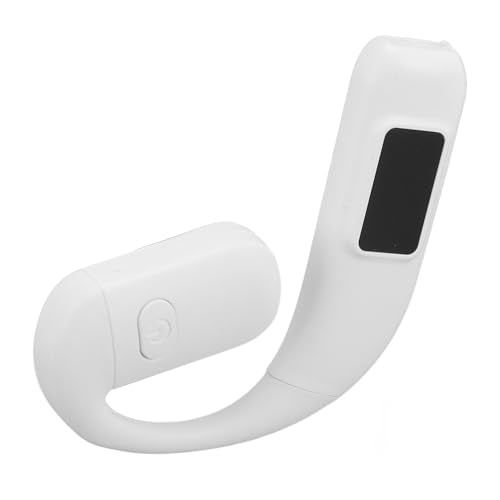 GOWENIC Bluetooth 5.5 Headset, Wireless Single Ear Earpiece with Noise Cancelling, Rotatable Microphone, Battery Display for Outdoor Sports Calls (White) - color: White