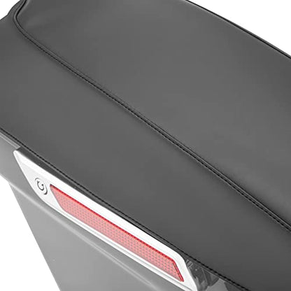 Mofun PU Leather Saddlebag Speaker Lid Covers Fit for Touring 2014-2023 | Fit for Harley Touring Road King Street Electra Road Glide 2014-2023 - size: 2014-2023 Patternless Style