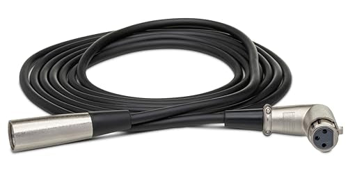 Hosa XFF-125 Balanced Interconnect, Right-angle XLR3F to XLR3M, 25 Feet