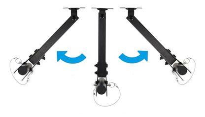 Rockville RPW30 Wall Mount Brackets for PA Speakers with Safety Cable, 35mm, Swivel & Tilt, Heavy Duty, (Pair) | Heavy Duty Steel, 110 lb Capacity Each, Horizontal and Vertical Tilt, Includes Mounting Hardware, for PA Speaker Installation - style: Tilt an