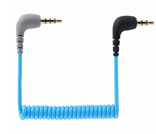 3.5mm TRRS to TRS Mic Cable for Rode SYNCO Hollyland GODOX Saramonic comica Wireless Microphone to iPhone, Smartphone, PC, Tablets Audio Adapter Aux Cord