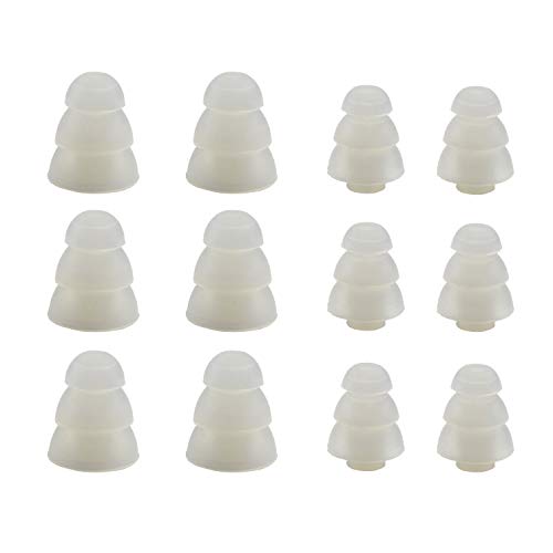 Triple Flange Replacement Eartips, Clear - color: Clear