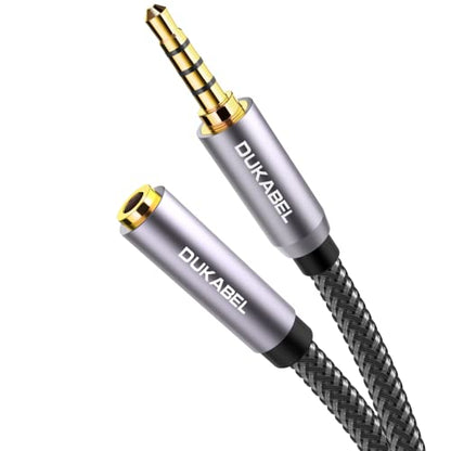Headphone Extension Cable, 3.5mm TRRS Headphone Extension with Mic Male to Female Stereo Audio Cable for Smartphone,PC,TV,Headset,PS4 Controller,Car,Speaker etc.(4ft/1.2m) | Nylon Braided Cord Compatible with TRRS Microphone, Smartphone, PC, TV, Headset,