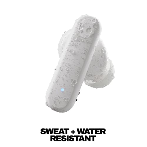 Skullcandy Smokin’ Buds Wireless Noise Isolating Earbuds - Bone | In-Ear Fit, Bluetooth, 20 Hours Battery, IPX4 Sweat and Water Resistant, Microphone for iPhone Android, Commuting, Studying - color: Bone
