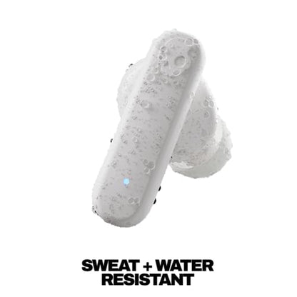 Skullcandy Smokin’ Buds Wireless Noise Isolating Earbuds - Bone | In-Ear Fit, Bluetooth, 20 Hours Battery, IPX4 Sweat and Water Resistant, Microphone for iPhone Android, Commuting, Studying - color: Bone